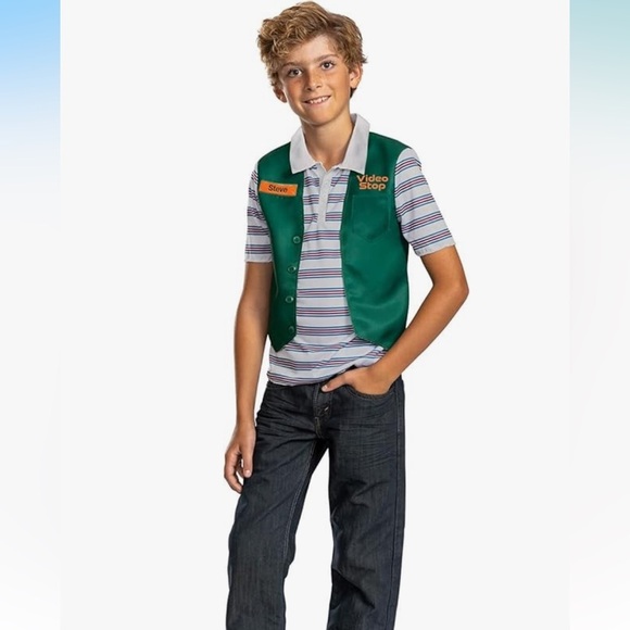 NWT Stranger Things Steve Video Stop Costume for Kids,  large 10-12 - Picture 1 of 9